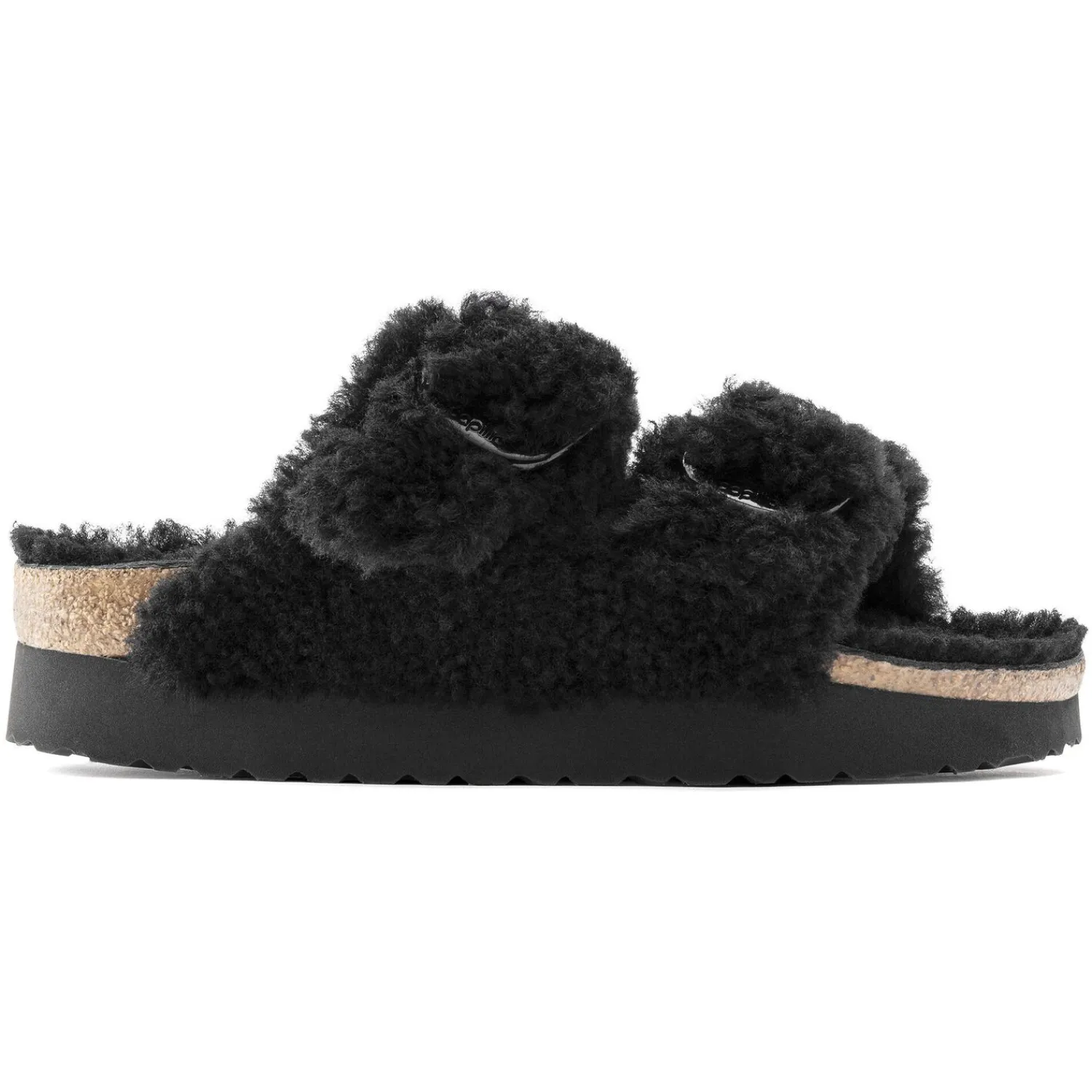 Hot Arizona Big Buckle Pelliccia Di Agnello Donna Plateau
