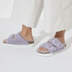 Clearance Arizona Big Buckle Pelliccia Di Agnello Donna Plateau