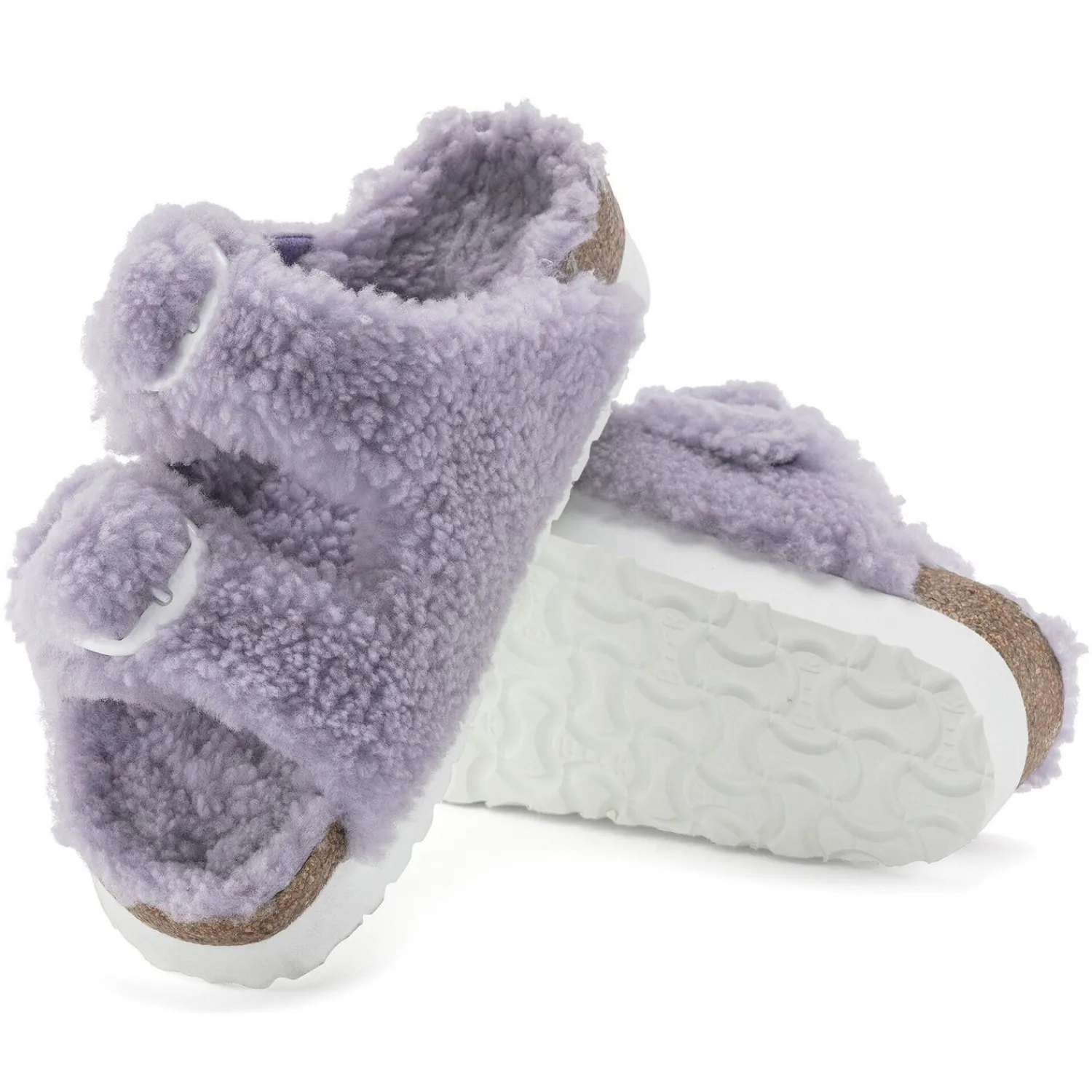 Clearance Arizona Big Buckle Pelliccia Di Agnello Donna Plateau